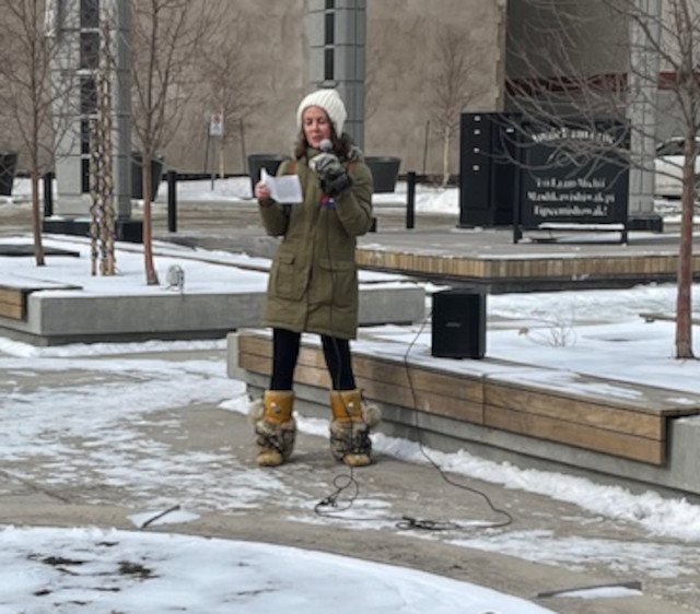 Emily Halldorson, Vice-President AUUC Winnipeg Branch